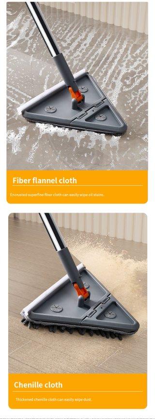 Wall Mop Cleaner with Long Handle, Wall Cleaning Mop with Extension Pole, 29 to 90 Inches, 360-Degree Foldable and Rotating Frame Cleaning Tool with 6 Replacement Pads, for Painted Walls, Windows, Floors, Ceilings