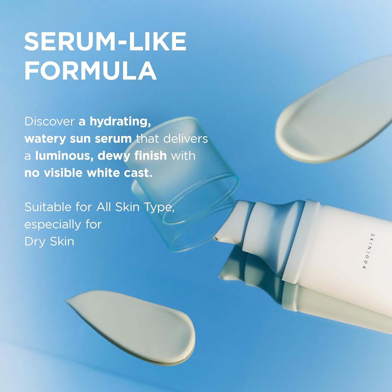 SKIN1004 Centella Hyalu-Cica Water-Fit Sun Serum SPF 50 – Korean Sunscreen with Hyaluronic Acid, Lightweight No White Cast Face Sunscreen, Hydrating UV Protection, Travel Size 1.69 fl oz / 50ml