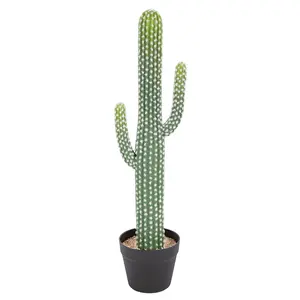 Artificial Cactus Plant with White Spikes, Indoor/Outdoor Greenery, Fake Succulent for Home Decor