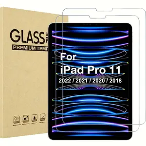 2-Pack Tempered Glass Screen Protector for iPad Pro 11 (2018-2022), 9h Hardness Anti-Fingerprint Anti-Glare Scratch Resistant