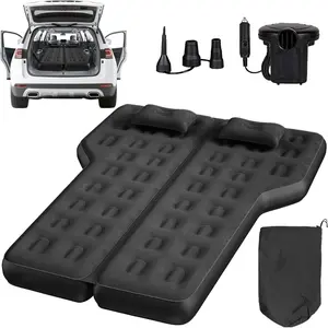Heavy Duty 2-Chamber Leakproof Flocked Pad SUV Air Mattress, Van Compatible Durable Inflatable Car Sleeping Pad with Quick-Pump for Camping & Road Trips tiktokshopspringglowup,summervibes