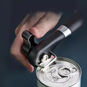Smooth Edge Can Opener - Manual Handheld Tool with Easy Turn Knob, Stainless Steel for Safe Opening in Kitchen & Restaurant
