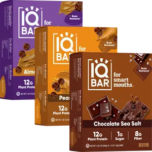 IQBAR Chocolate Lovers Bundle - 36 Bars of Chocolate, Almond Butter and Peanut Butter