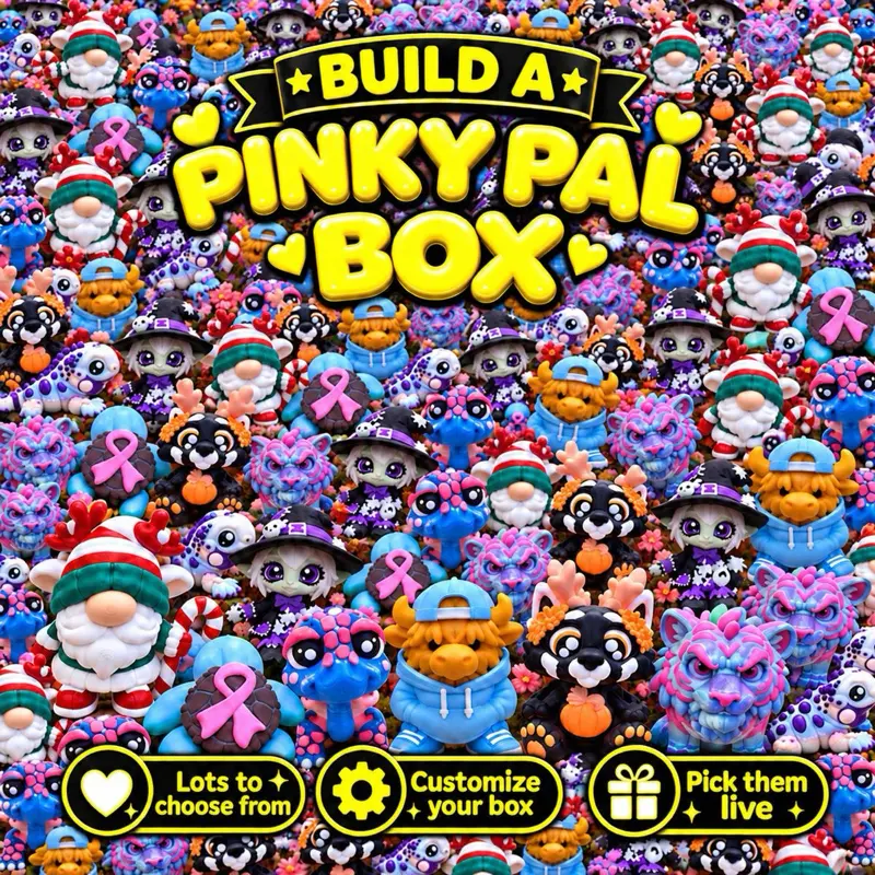 Build a PINKY PALS box - 3d printed figurines and statues