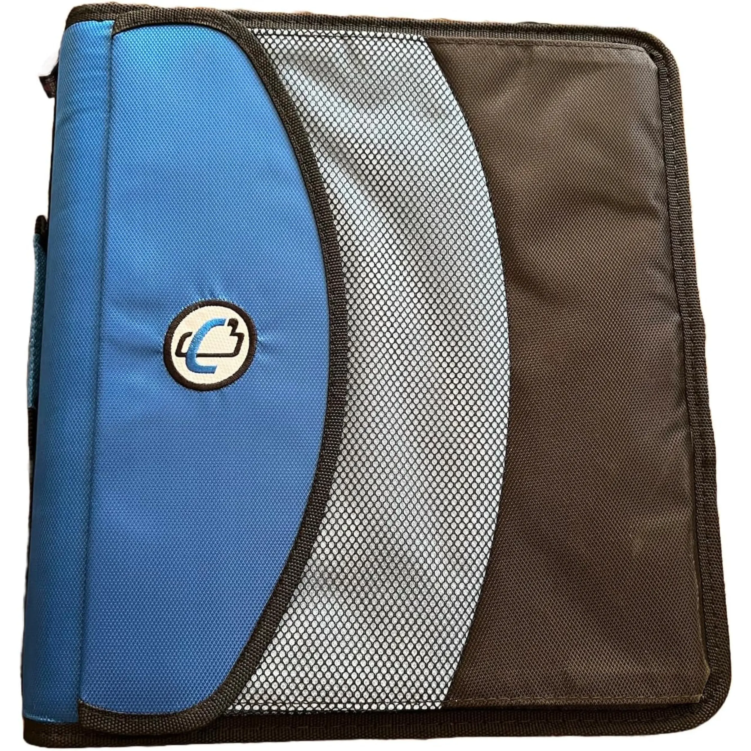 Case-It D ring 2-in-1 Binder Blue & Black - Height 13" x Depth 3.14 x Width 12.99" Strap Included