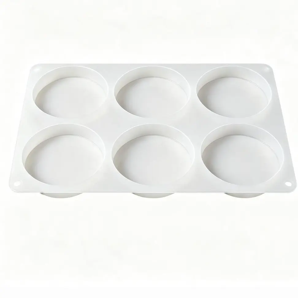6-in-1 Round Coaster Silicone Resin Mold, DIY Epoxy Resin Coaster Making Mold