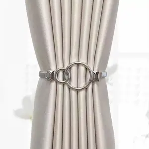 Silver Color Metal Curtain Tieback, Durable Design for Door Curtains & Blackout Drapes, Unique Style Accessory for Home Decor