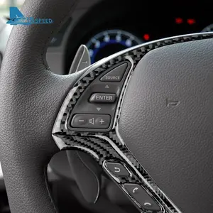 Real Soft Carbon Fiber Sticker For Infiniti G25 2010-2013 G35 2007 2008 G37 2008-2013 LHD RHD Steering Wheel Button Frame Trim