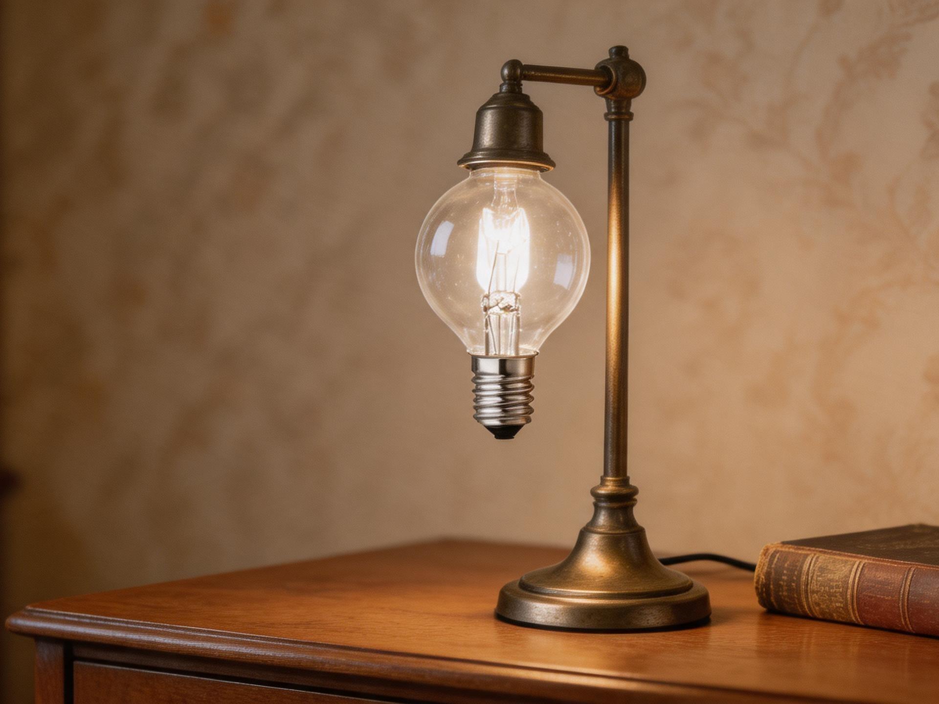 Ceramic electric wax warmer with Edison bulb lighting. It melts scented wax and burns essential oils, featuring sunflower details. Perfect for home aromatherapy and gifting.