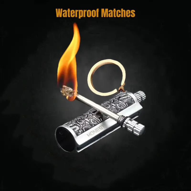 10,000 Lgnitions, Kerosene Lgniter, Vintage Match Lighter, Waterproof Portable Outdoor Camping Emergency Lgniter (Kerosene is not included in the delivery / You need to bring your own kerosene)