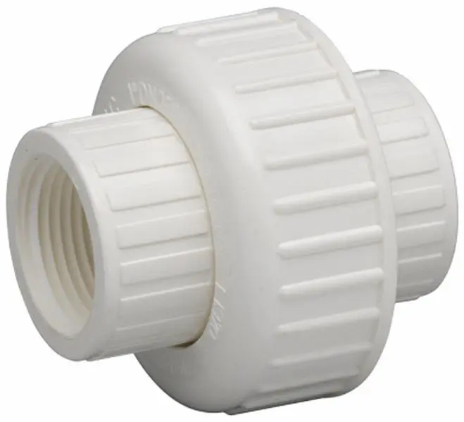 212 MAIN 511-44-112-112B Threaded 1.5 in. PVC Pipe Connector - PVC Plastic, 150 psi high-pressure, 73 Degree Cold Water Line Joiner, solvent-weld compatible, ANSI B2.1/ASTM D2466 Compliant Household Appliance Part