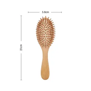 Premium Wooden Bamboo Hair Brush Improve Hair Growth Wood Hairbrush Prevent Hair Loss Comb Bamboo Comb Teeth