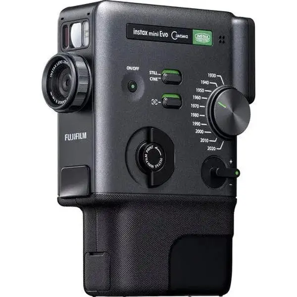 Fujifilm instax mini Evo Hybrid Instant Camera - Adjustable Settings, Digital Functionality, Button Controls, Bluetooth/WiFi Connectivity, Video + Photo Capabilities