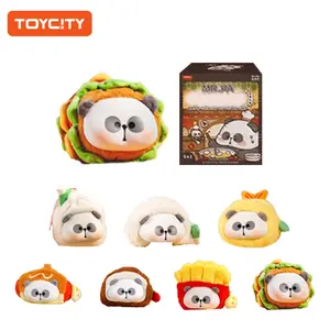 TOYCITY MR. PA "What to Eat Today" Blind Box - Panda Plush Keychain for Backpack & Keys with Free Clip, Includes Coin Purse & Earphone Case, Halloween/Christmas Gift (1/72 Hidden Chance)