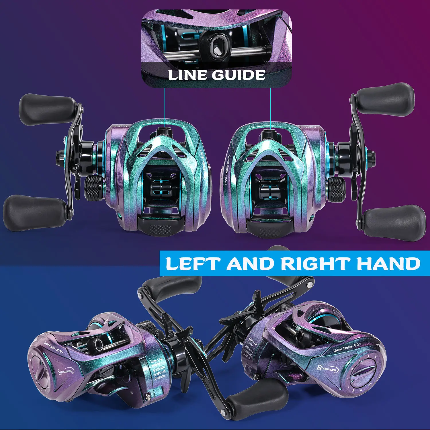 Sougayilang Low Profile Lightweight Baitcasting Reel - 9+1  Corrosion-Resistant Bearings, 8:1 High Gear Ratio, Fishing Tackle with Line  Spool for Anglers - TikTok Shop