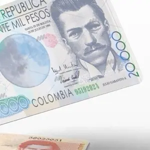 Colombian peso Themed Stickers. The Ultimate Rectangle Sticker for Anywhere & Anything | Waterproof Vinyl | Clean Minimal Tech Aesthetic | Perfect for Laptops, Phones & Everyday Use