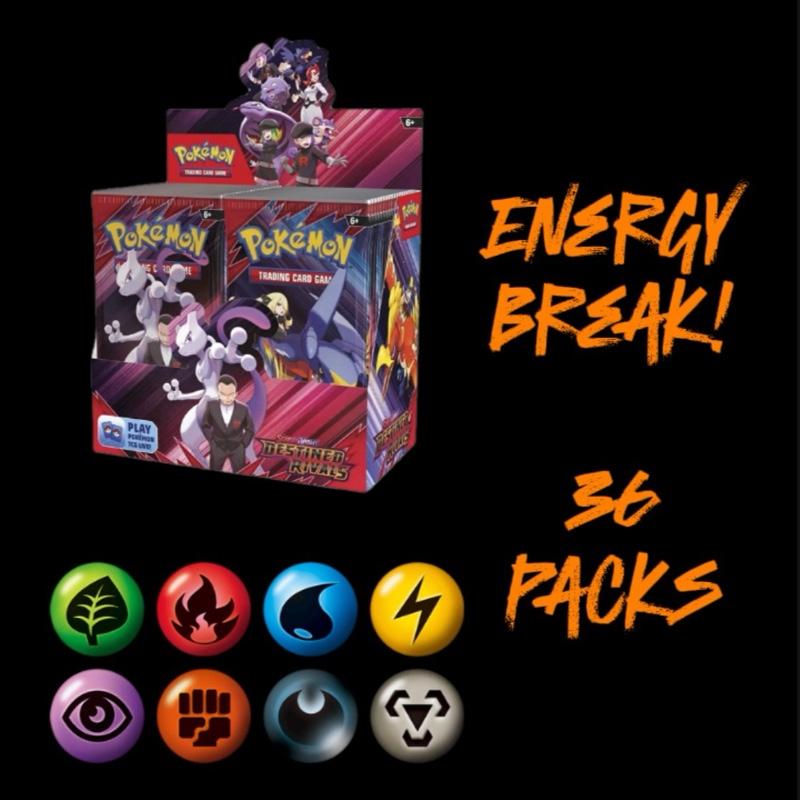 Destined Rivals Energy Break 36x Trading Card Product - 36 Packs of Pokémon Cards