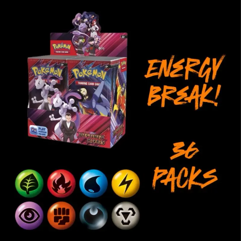 Destined Rivals Energy Break 36x Trading Card Product - 36 Packs of Pokémon Cards