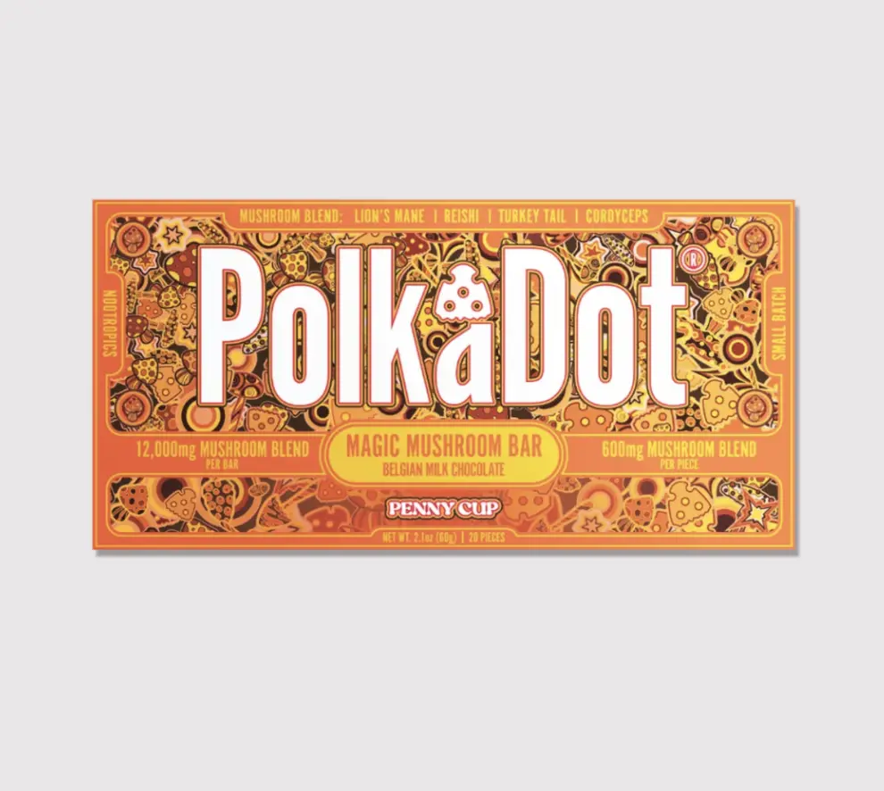 Polkadot Belgian Chocolate, Penny Cup, 20 Count, Premium Plant-Based Chocolate, 100% Organic, High-Quality Ingredients, Made in USA, All Natural, Healthy Chocolate, Plant-based Snack, 20 Piece Chocolate Bar