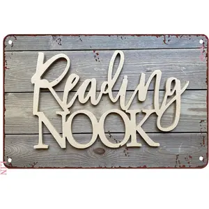 Classroom Decorations Reading Nook Sign Playroom Wall Decor Reading Corner Sign Kids Playroom Sign Play Sign Wall Decor Metal Signs Vintage Room Decor Wall Art Tin Sign Gift 8x12 inch