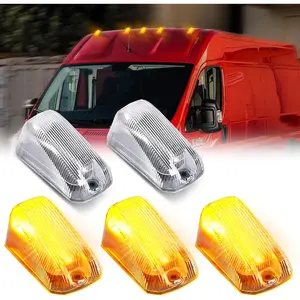 Cab Roof Top Marker Lights Amber Led Clearance Running Lamps for 2014-2023 Dodge Ram ProMaster 1500 2500 3500,5PCS (Clear Len)