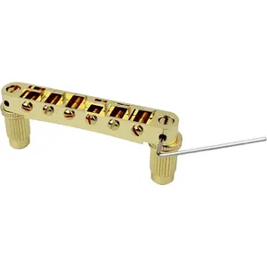 Guitar Saddle Bridge - Tune-O-Matic Bridges with Studs Replacement for LP EPI 6 String Electric Guitar (GM003, Golden)