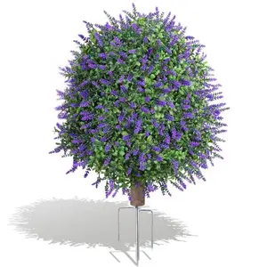 Spring and Summer Outdoor Decorations - Artificial Lavender Grass Cone Decorations - With Anchors for Easy Installation - Anti-UV Lavender Decorations, Suitable for Outdoor and Indoor Environments (Front Yard, Garden, Porch, Lawn)#GLOBAL PICKS