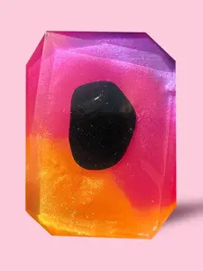 Crystal Bar Soap - Eternal Rebirth - Vegan - Crystal Infused - 7 oz - Scented in Zesty Citrus, Sweet Plum, Sandalwood and Orchidnilla