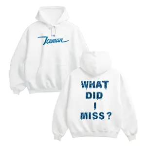 Drake ICEMAN “What Did I Miss?” Hoodie – Double-Sided Frozen Letter Graphic Pullover, Cold Aesthetic Streetwear, Album Inspired Merch
