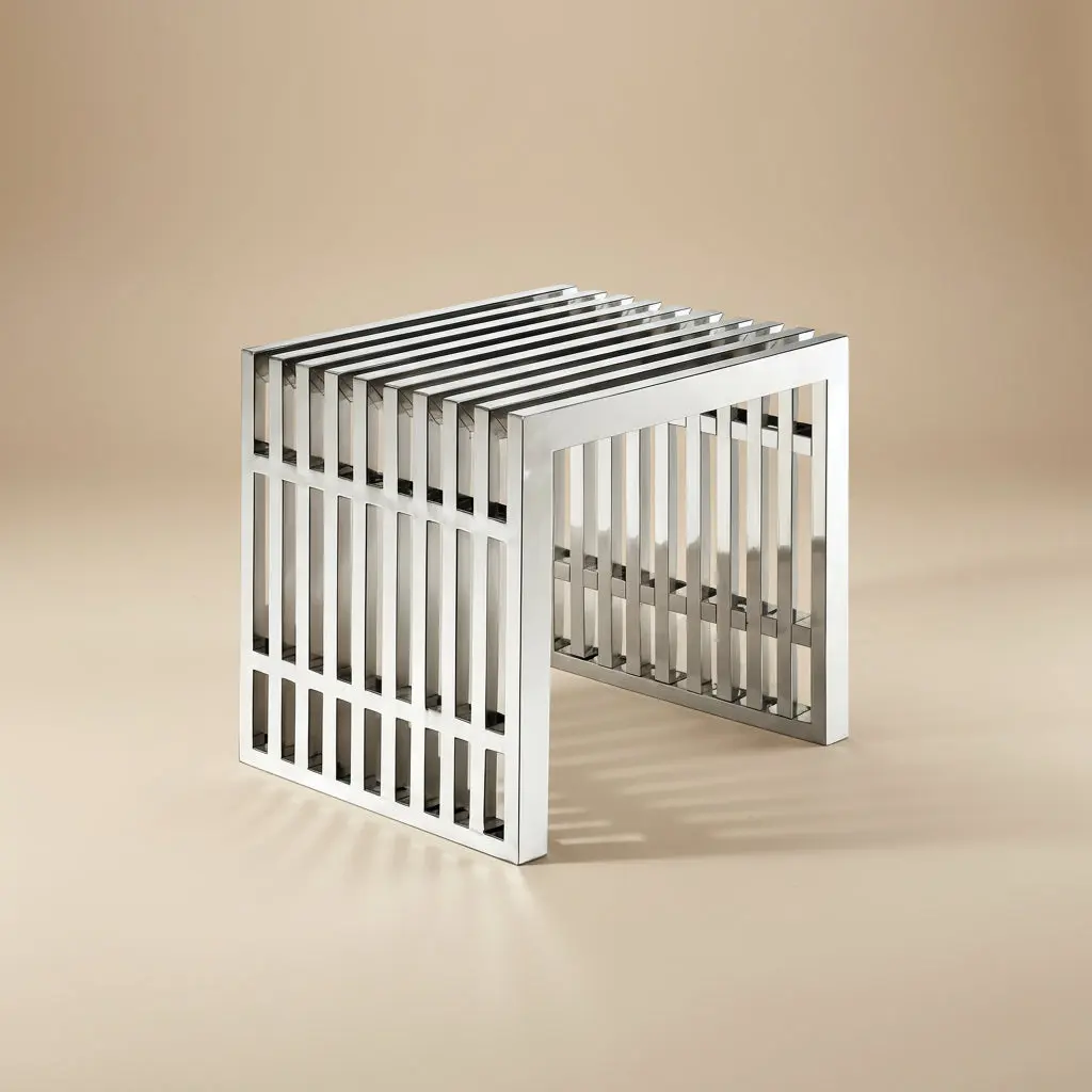 Gridiron Small Stainless Steel Bench by Modway