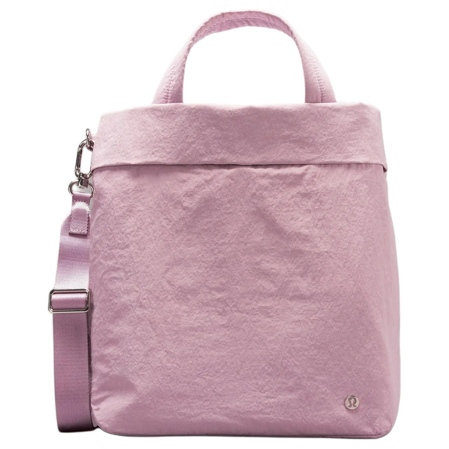 Lululemon On My Level 19L Classic Handbag for Women, Recycled Polyester Solid Casual Shoulder Tote, Fashionable Versatile Purse with Adjustable Strap (Rose Blush)