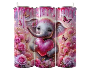 20oz Baby Elephant Valentine Tumbler