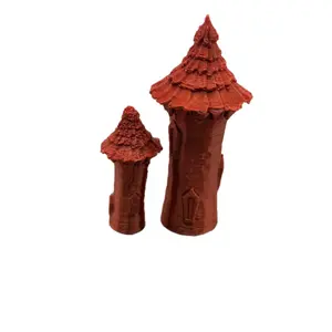 B Grade Magic Castle Dollhouse Miniatures Castle Doll Castle Pixie Castle Red Princess Tower PLA Prints Fantasy Miniatures TTRPG Gamers