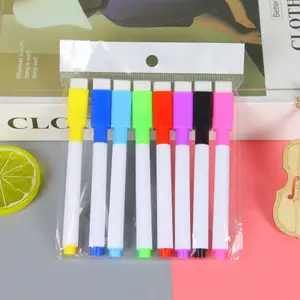 8-Pack Dust-Free Whiteboard Pens, Water-Based Ink, Quick-Drying, Fade-Resistant, Suitable for All Surfaces, Ideal for Ages 14+, Art Pen