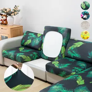 Leaf Print Sofa Cover, 1 Count Elastic Sofa Slipcover, Washable Sofa Protector, Sofa Protective Cover for Home Decor & Pet Use, Dustproof Sofa Slipcover