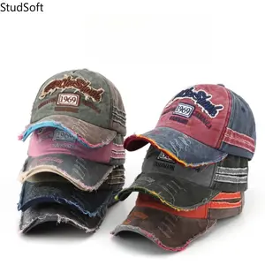 2026 New Arrival: 1969 Retro-Style Distressed Baseball Cap — Vintage Washed, Embroidered Lettering, and Ripped Details — A Trendy Sun-Shading Hat for Stylish Men and Women