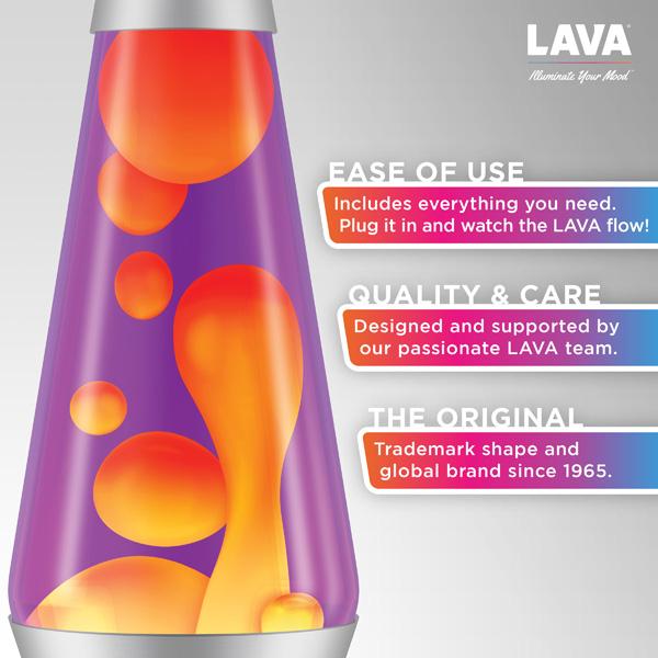 14.5" Lava Lamp - The Original Motion Lamp, Vintage Lamp with Multiple Colors, Great for Retro and Ambiance - Filled Space