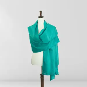 Tangara - Turquoise Alpaca Wool Shawl