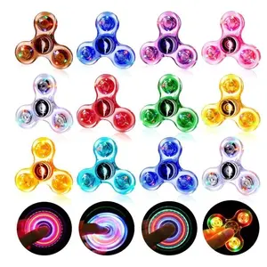 Gigilli 12 Packs Fidget Spinners for Kids Adults, Light up Party Favors for Kids 4-8-12 Goodie Bags Stuffers, ADHD Sensory Fidget Toys Bulk Glow in The Dark Party Supplies Fidgets for Classroom Prizes