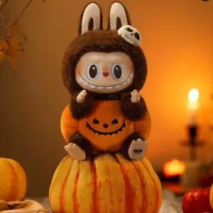 Weird Carnival Series - Sitting Pumpkin Rubberized Fur Keychain