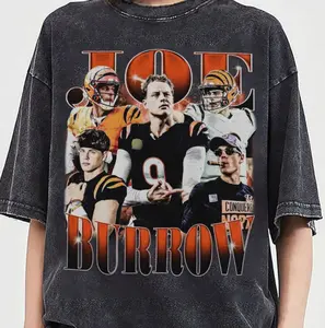 Joe Burrow Bootleg 90s Vintage Shirt, Joe Burrow Apparel, Cincinnati Football Crewneck T-Shirt, Bengal Apparel, Joe Burrow Graphic Tee, Sports Fan Gift Womenswear Menswear Cotton Unisex Casual