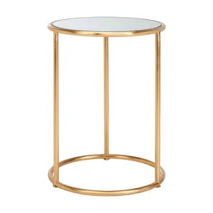 Safavieh Shay Glass Top Gold Leaf Accent Table