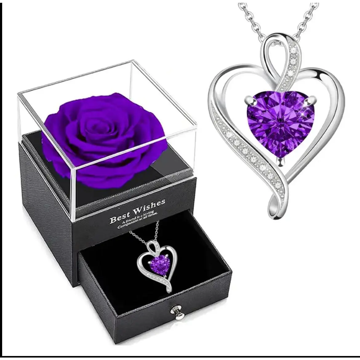 Rose box+necklace