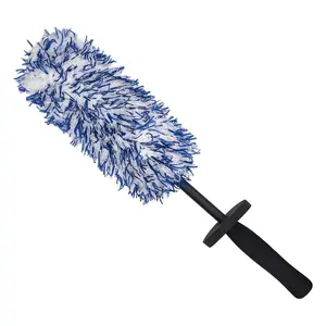 Wheel Barrel Brush,2026 New Long Handle Microfiber Wheel Brush Car Duster Exterior,Car Duster Interior Multipurpose Cleaning Tool, Car Washing Tool, Car Detailing Brush