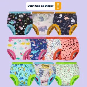 10-Pack Reusable Toddler Potty Training Pants – Comfortable Cotton Underwear for 12M-5Y Cloth Clothes