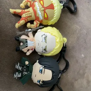 1 Pc / 3 Pcs Attack on Titan 3D Cartoon Blind Bag Keychain Charm, Series Figures Surprise, Officially Licensed Anime Character Figurine, Collectible, Mikasa Random Design, Birthday Gift for Anime Enthusiasts