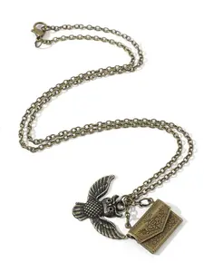 Vintage Harry Potter Necklace, Eagle Mailbox Design, Perfect Gift for Film Fans, Fashionable Commuter Jewelry, Retro Style Accessory