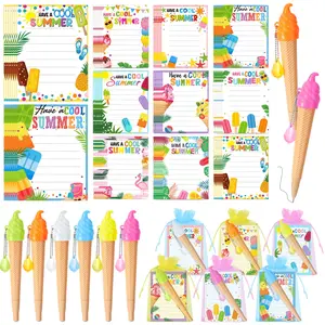 Bulk End of Year Student Gifts - Ice Cream Pens, Cards, Plastic Cups with Lids for Elementary Preschool Kids, Graduation Classroom Prizes, Goodie Bag Fillers, Party Supplies Rewards