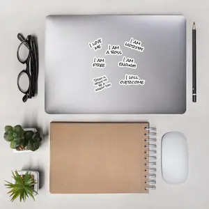 Positive Affirmations Sticker Sheet for Inspiration and Motivation Mental Health, Planner, Mirror, Laptop, Phone Case | 30 Stickers