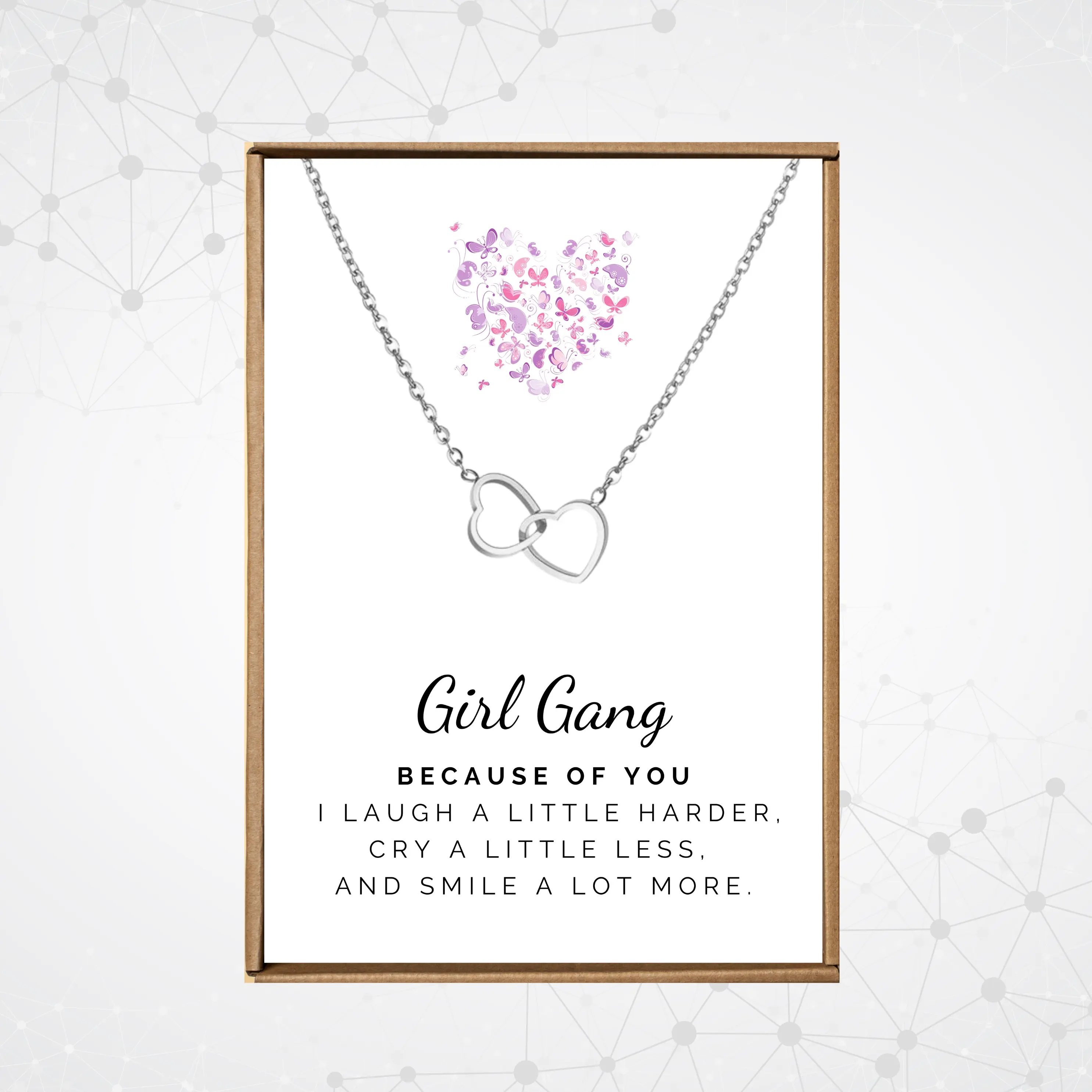 Bff gifts for women, Friendship matching necklaces, Double hearts necklace